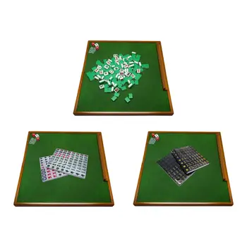 Mini Mahjong Seti Katlanır Mahjong Masa Seyahat Aile Boş zaman Oyunu Çin Mahjong Oyun Seti, Ev Aile için