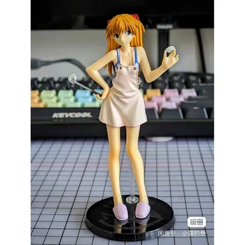 Orijinal Anime Çevreleyen Aksiyon Figürü EVA Asuka şef önlüğü Japon Versiyonu Nadir Model Süsler