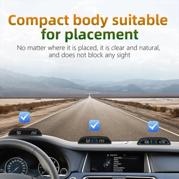 Evrensel Araba Kamyon Dijital GPS HUD Head Up Ekran Hız Göstergesi Hız Alarmı Araç Akıllı HUD Ekran araç elektroniği Aksesuarı