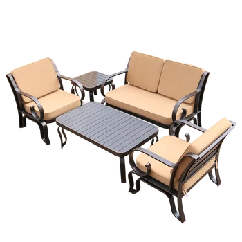 Kombinasyonu kanepe, sandalye, ve sehpa, açık tek kişi metal anti-korozyon çift koltuk kanepe, uzun sehpa
