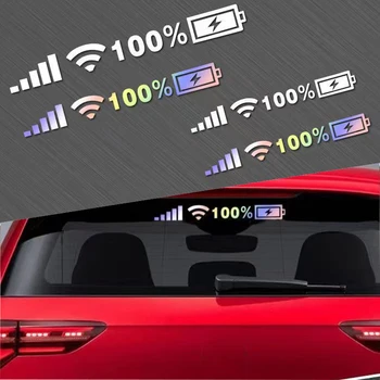Araç ön camı WİFİ 100 % Pil Desen Çıkartmalar sinyal Vinil Çıkartmaları Araba Motosiklet Yansıtıcı Çıkartmalar araba Aksesuarları