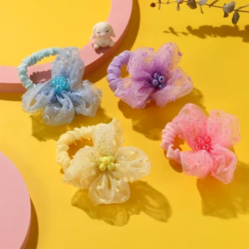Kore Çiçek Örgü saç Bandı, Glitter Yay Sapları Aksesuarları Halat Kızlar Kadınlar için Çocuk Çocuklar