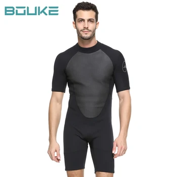 3MM Neopren Wetsuit Erkekler Sıcak Tutmak Mayo Tüplü Serbest dalgıç kıyafeti Kısa Kollu Triatlon Sörf Şnorkel Takım Elbise Erkek Mayo