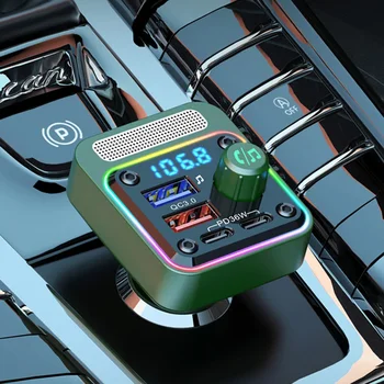 BC91 Bluetooth uyumlu 5.3 FM Verici Araba Çift PD QC3. 0 Hızlı Şarj MP3 Çalar Kablosuz FM Radyo Kiti Eller Serbest Çağrı