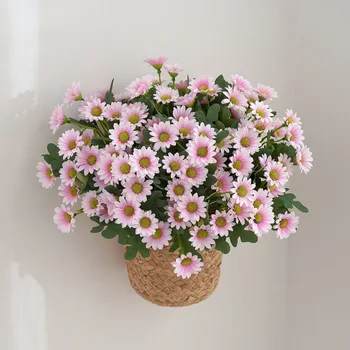 Simüle Papatya Çiçek Buketi Ev Dekorasyon Plastik Sahte Çiçekler Dekor Düğün Ev Partisi için