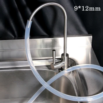 1M 9 * 12mm su arıtıcısı Musluk Su Borusu Gıda Sınıfı Silikon Hortum su sebili su kovası Mutfak Filtresi Uzatma Tüpü