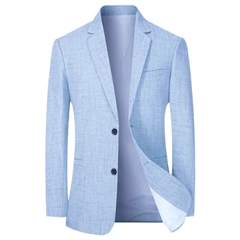 2023 İlkbahar Sonbahar Blazers Erkekler Moda İnce Rahat İş Yakışıklı Takım Elbise Marka erkek Blazers Üstleri Erkek Giyim Düğün Ceket