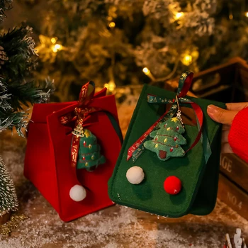 Noel Küçük Hediye Tutucu Noel Baba Kardan Adam Geyik Çanta Noel Şeker Paketi Keçe Hediyeler Çanta Merry Christmas Mutlu Yeni Yıl