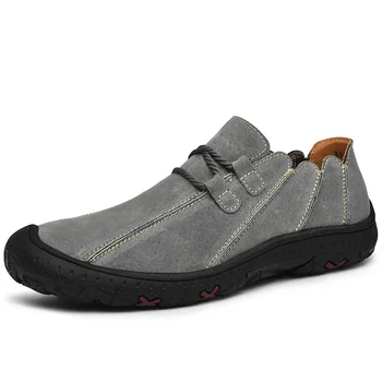 Yeni erkek Düz rahat ayakkabılar El Yapımı Hakiki Deri erkek ayakkabıları Rahat Loafer'lar Nefes Moccasins Açık Erkekler Sneakers