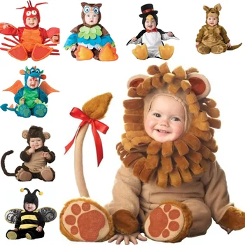 Cadılar bayramı Kıyafetleri Bebek Erkek Kız Kostüm Mutlu Purim Giysileri Karnaval Hayvan Cosplay Tulum Tulum Toddlers Bebek Giysileri