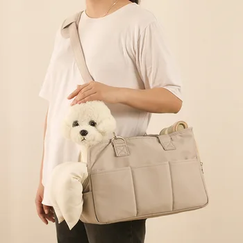 Japon Moda Pet Crossbody Çanta Dışarı Çıkmak Taşınabilir Köpek ve Kedi Çanta Nefes ve Rahat Pet Yuva Pet Malzemeleri