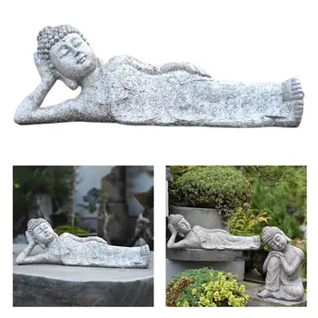 Açık Reçine Uyku Meditasyon Zen Buda Heykeli Güneydoğu Asya Tarzı Heykel Dekor Veranda Sundurma Kapalı Yard