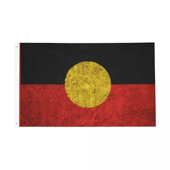 Sıkıntılı Aborijin Bayrağı Oy Evet Bayrağı Kapalı Açık Afiş Tüm Hava Dekorasyon Dayanıklı 2x3 3x5 4x6 FT Bayrakları