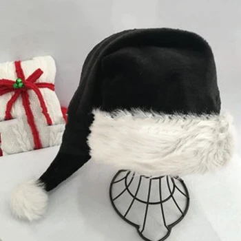 Yüksek Kaliteli Noel Noel Yumuşak Şapka Noel Baba Kırmızı Kısa Peluş Noel Şapka Mutlu Noel Dekor Hediye Mutlu Yeni Yıl 2023