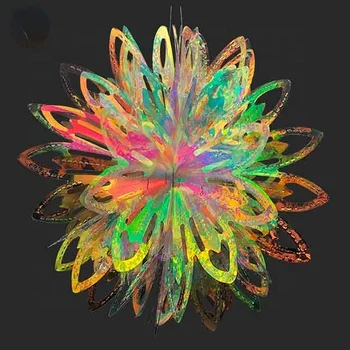 3D Yanardöner Tavan Çiçekler Asılı Süslemeleri Gelin Duş Düğün Doğum Günü Parlak Renkli Film Kolye Parti Malzemeleri