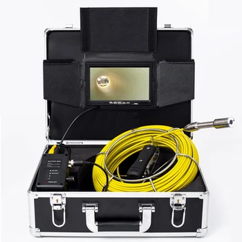23mm Lens endüstriyel endoskop 7 inç 20M kablo kanalizasyon boru Drenaj muayene kamera ile 12 Adet LED ışıkları