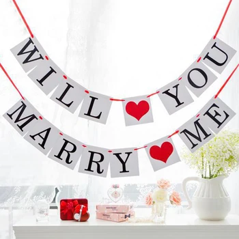 Benimle Evlenir misin sevgililer Günü Aşk Kalp Asılı Kiraz Kuşu Afiş Doğum Günü Nişan Evlilik Teklifi Afiş Dekorasyon