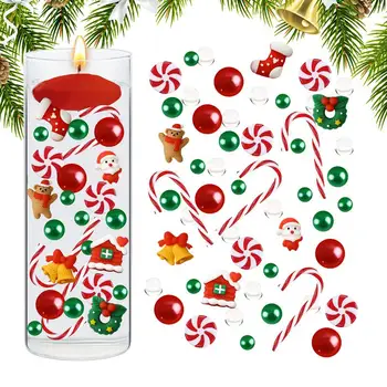 Noel Vazo Dolgu Centerpieces İçin 6060 adet Yüzen Mumlar Centerpiece Boncuk Su İncileri baston şeker Kırmızı Beyaz Yeşil