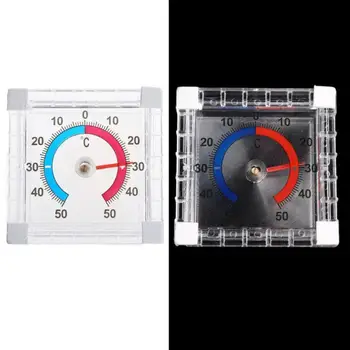 Kapı Ve Pencere Termometresi Kare Plastik Kapı Ve Pencere Termometresi İşaretçi Tipi Dış Pencere Termometresi Kare Ev