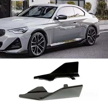 Parlak Siyah Araba Yan Etekler Uzatma Rocker Ayırıcılar Difüzör Winglet Kanatları BMW 2 Serisi İçin G42 Coupe 2 Kapı 2021-2024