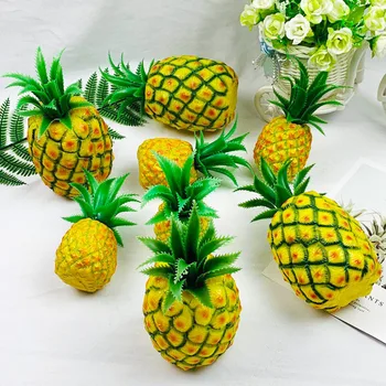 Plastik Ananas Yüksek Taklit Yapay Ananas Ev Dükkanı Dekorasyon Sahte Meyve Vitrin Fotoğraf Prop