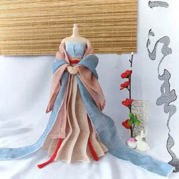 Çin Hanfu uzun elbise Antik 1/6 Ölçekli Kadın Song Hanedanı Geleneği Takım Elbise için 12 inç Aksiyon Figürü 30cm BJD