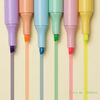Vurgulayıcılar Çeşitli Renkler İncil Vurgulayıcılar Hiçbir Kanama Hafif Yumuşak Keski Ucu Pastel Vurgulayıcılar işaretleme kalemleri Okul için
