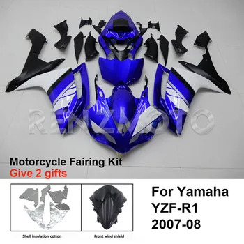 Motosiklet Kaporta Seti Vücut Kiti Plastik YAMAHA YZF-R1 YZF R1 2007-2008 Aksesuarları Enjeksiyon Kaporta Y1007-106a