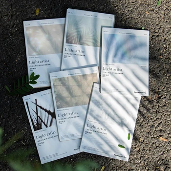 6 packs / LOT ışık ve gölge sanatçılar serisi yaratıcı sadelik malzeme paketi mesaj kağıt bloknot