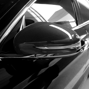 Araba dikiz aynası Kapağı Karbon Fiber Parlak Ters Ayna Kabuk Kapak Konut Trim Genesis G70 Dış Aksesuarlar