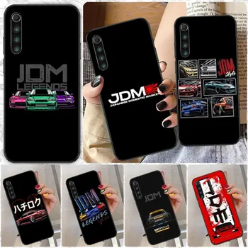 JDM Akıllı Cep Telefonu Kılıfı Xiaomi Redmi için Not 12 11 10 9T 8 7 Pro 9 9A 9C 8 Siyah Yumuşak Telefon Kapak Funda