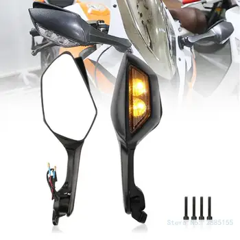 Uzun Mesafe için LED Açık ve Modern Görünümlü Aynalara Sahip Alüminyum Motosiklet Aynası Kolay Kurulum ve Dayanıklı