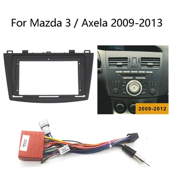 9 İnç Araba Radyo Dash Fasya Mazda 3 Axela 2009-2013 İçin Otomatik Stereo Paneli Montaj ön çerçeve Merkezi Konsol Tutucu