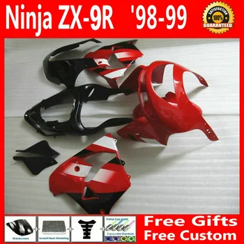Yeni sıcak kalıp kaporta kiti Kawasaki ninja ZX9R 1998 1999 kırmızı beyaz siyah fairings set ZX9R 98 99 PL41