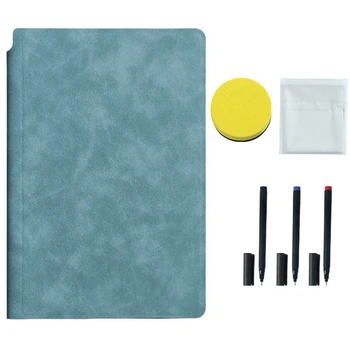 Silinebilir Küçük Beyaz Tahta Deri Taşınabilir Taslak Kitap yazı tahtası Masaüstü Not Defteri