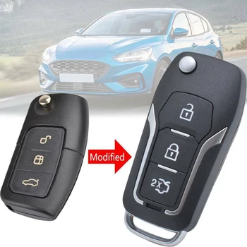 Araba Uzaktan Anahtar Kabuk Uzaktan Anahtar Kılıfı için Ford Focus Fiesta Mondeo S-Max C-Max