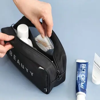 Kadınlar için Moda Fermuar Yıkama Kılıfı Örgü Paketi Çanta kozmetik torbası Saklama Torbaları Makyaj Çantaları Banyo Çantaları