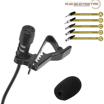 3.5 mm Mini Yaka Mikrofonu Yaka Mikrofon XLR 3-Pin XLR 4-Pin Cep Telefonu PC Laptop İçin Konuşan Vokal Ses