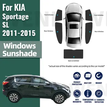KİA Sportage SL 2011-2015 için Manyetik araba güneşliği Kalkan Ön Cam Çerçeve Perde Arka Yan Pencere Güneş Tonları