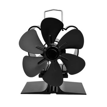 50JC Dayanıklı İsı Powered Soba Fan Ahşap Yakma için Sessiz Çalışma Yükseltilmiş Alüminyum Alaşımlı Fan Rahat Ortam için