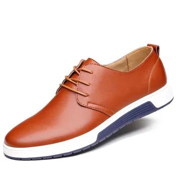 Rahat erkek resmi ayakkabı Erkekler için Elbise Ayakkabı Düz Renk Erkek Ayakkabı Büyük Boy Düz Sonbahar Nefes Zapatos Para Hombre De Vestir