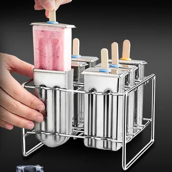 304 Paslanmaz Çelik Dondurma Kalıp Ev Yapımı Büyük Set Buz Küpü Şekli Yapmak Popsicle Popsicle Modeli Çocuk Kalıp mutfak gereçleri