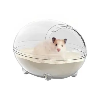 Hamster Küvet Şeffaf Hamster Toz Banyosu Kutusu Tuvalet Kafes Kutusu Banyo Kum Odası Oyuncak Evi Küçük evcil hayvan malzemeleri evcil hayvanlar İçin Aksesuarlar
