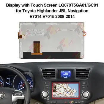 Dokunmatik Ekranlı Ekran LQ070T5GA01 / GC01 Toyota Highlander için JBL E7015 Navı