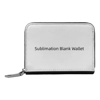 Kişiselleştirilmiş Süblimasyon Boş Bayan Kız cüzdan Çanta Fermuar Pu Deri Kadın bozuk para cüzdanı kart tutucu Hediye Ofis Seyahat İş