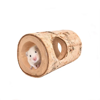 Bambu Ahşap Sarı Ahşap Hamster Tüneli Düşük Bakım Tavşan Gelincik Dişli Geniş Uygulamalar Güvenli