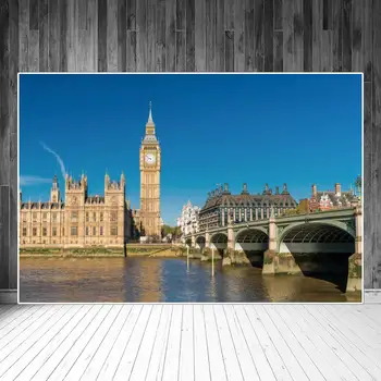 Big Ben Fotoğrafçılık Arka Plan Londra Köprüsü Mavi Gökyüzü Bina Ağaçları Doğal Noktalar Landmark Zemin Fotoğraf Portre Sahne
