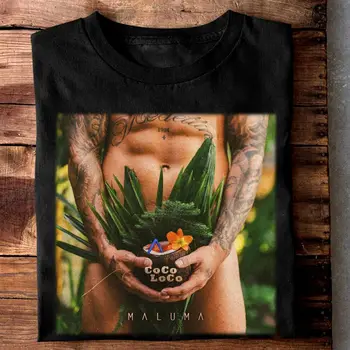 Yeni Maluma Coco Loco Albümü Pamuk Erkekler S-23XL Gömlek uzun kollu