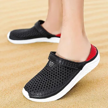 2023 Erkek Moda plaj sandaletleri Kalın Taban Terlik Su Geçirmez Kaymaz Sandalet Flip Flop Kadın Erkek Sandalias Hombre