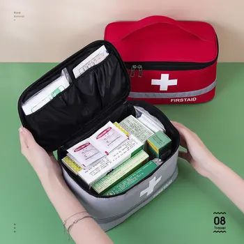Ilk Yardım Çantası tıbbi saklama çantası Taşınabilir Açık Kurtarma Çantası Ev çocuk Büyük Kapasiteli Tıbbi Kiti Depolama Organizatör